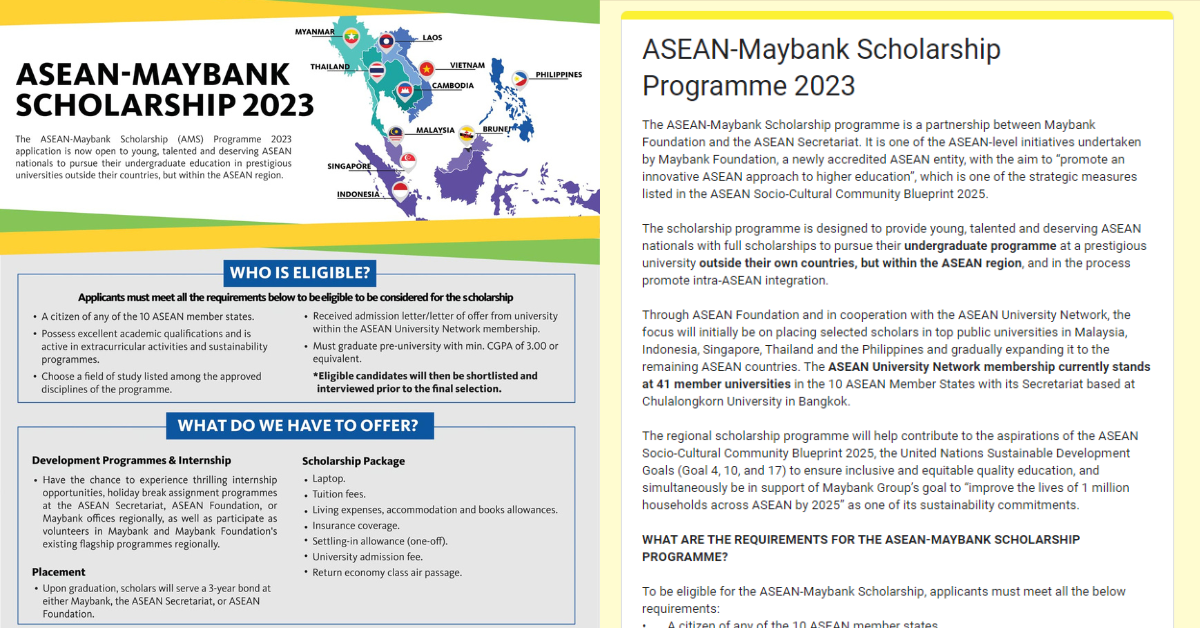 asean-maybak scholarship programme