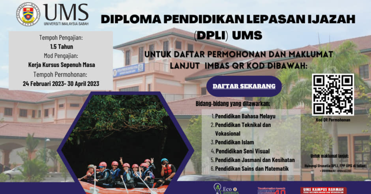 DPLI UMS 2023 Diploma Pendidikan Lepasan Ijazah