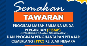 semakan tawaran pismp & ppc